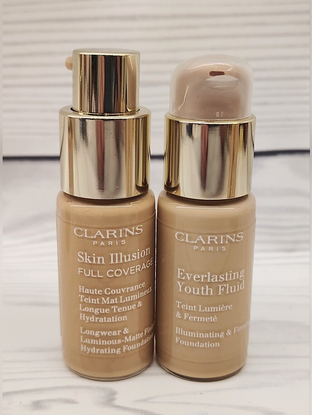 Clarins Skin Illusion Full Coverage Foundation & Everlasting Youth Fluid Makeup